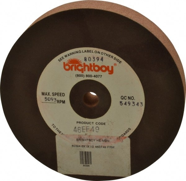 Cratex - 6" Diam x 1/2" Hole x 1" Thick, 46 Grit Surface Grinding Wheel - Coarse Grade - Exact Tooling