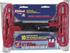 Eklind - 10 Piece T-Handle Hex Key Set - Exact Tooling