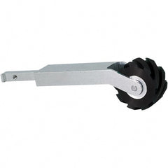 Dynabrade - 1" Wide Contact Arm - 24" Belt Length x 1" Belt Width, Serrated, Rubber, 70" Contact Wheel Diam - Exact Tooling