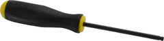Bondhus - 3/16" Hex Ball End Driver - 3.8" Blade Length, Ergonomic Molded Cushion Grip Handle, 204mm OAL - Exact Tooling
