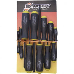 Bondhus - 13 Piece, 0.05 to 3/8" Ball End Hex Driver Set - Comes in Vinyl Pouch - Exact Tooling