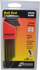 Bondhus - 6 Piece L-Key Ball End Hex Key Set - Exact Tooling