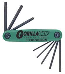Bondhus - 8 Piece T9 to T40 Fold-Up Torx Key Set - T9, T10, T15, T20, T25, T27, T35, T40 Torx Size - Exact Tooling