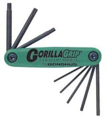 Bondhus - 8 Piece T9 to T40 Fold-Up Torx Key Set - T9, T10, T15, T20, T25, T27, T35, T40 Torx Size - Exact Tooling