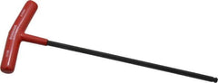 Bondhus - 6mm Hex, T-Handle Cushion Grip, Ball End Hex Key - 266mm OAL, Protanium High Torque Steel, Metric System of Measurement - Exact Tooling