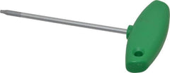 Wiha - T9 Standard Torx Key - Flag-Style, 3.94" Length Under Head, 100mm OAL - Exact Tooling