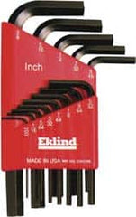 Eklind - 13 Piece L-Key Hex Key Set - Hex Range 0.05 to 3/8" - Exact Tooling