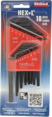 Eklind - 18 Piece L-Key Hex Key Set - Exact Tooling