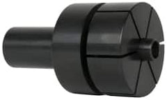 Mitee-Bite - 0.71 to 2.09" Expansion Diam, 4,000 Lb Holding Force, Steel ID Expansion Clamps - 2.1" Flange Diam, 3/4" Flange Thickness, 1" Mount Hole Diam, 6 Mount Holes, 1.75" Overall Height, 49 Ft/Lb Torque - Exact Tooling