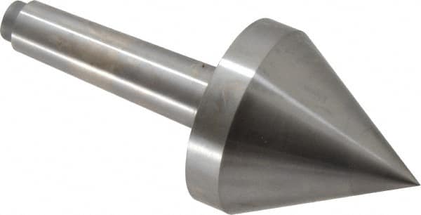 Riten - 2-3/4" Head Diam, Hardened Tool Steel Pipe Nose Point Solid Dead Center - 3MT Morse Taper, 2-3/4" Point Diam, 2.37" Point Length, 3.38" OAL - Exact Tooling