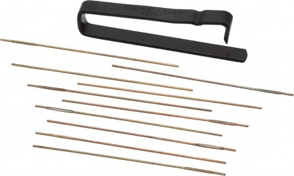 Made in USA - 2-1/2" Long x 0.04" Thick Midget Lap - 0.03" Arbor Diam, 10 Piece Set - Exact Tooling