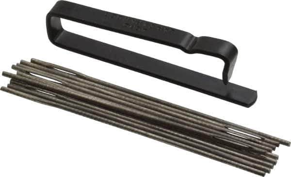 Made in USA - 3" Long x 0.07" Thick Midget Lap - 0.05" Arbor Diam, 10 Piece Set - Exact Tooling