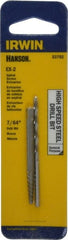 Irwin - 2 Piece Spiral Flute Screw Extractor & Drill Set - Screw Range 5/32 to 7/32" - Exact Tooling