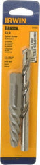 Irwin - 2 Piece Spiral Flute Screw Extractor & Drill Set - Screw Range 5/8 to 7/8" - Exact Tooling