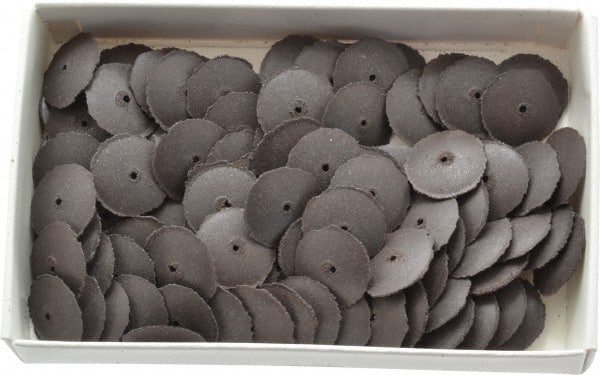 Cratex - 5/8" Diam x 1/16" Hole x 3/32" Thick, Surface Grinding Wheel - Silicon Carbide, Medium Grade, Rubber Bond, No Recess - Exact Tooling