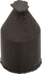 Cratex - 3/8" Max Diam x 5/8" Long, Cone, Rubberized Point - Medium Grade, Silicon Carbide, 1/16" Arbor Hole, Unmounted - Exact Tooling