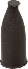 Cratex - 3/8" Max Diam x 1" Long, Cone, Rubberized Point - Medium Grade, Silicon Carbide, 1/8" Arbor Hole, Unmounted - Exact Tooling