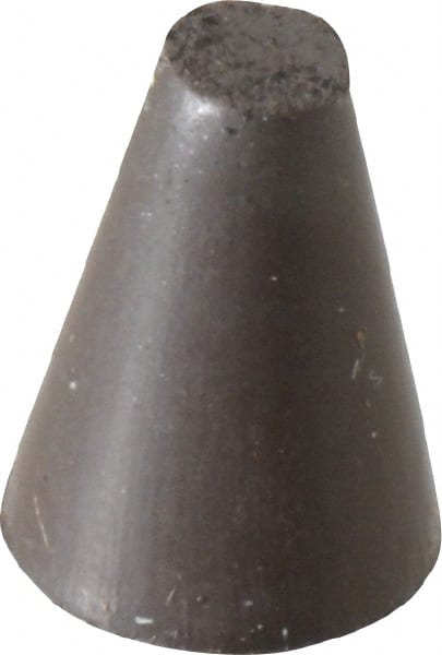 Cratex - 5/8" Max Diam x 7/8" Long, Taper, Rubberized Point - Medium Grade, Silicon Carbide, 1/8" Arbor Hole, Unmounted - Exact Tooling