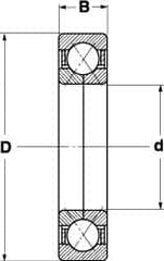 Angular Contact Ball Bearing: 130 mm Bore Dia, 280 mm OD, 58 mm OAW, Without Flange 126,000 lb Static Load, 95,100 lb Dynamic Load