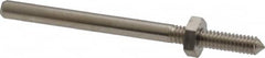 Value Collection - 1/8" Shank No. 6 Abrasive Point Mandrel - 1-3/4" Length, 1/8" Hole Compatibility, for Cones, Points & Rubberized Points - Exact Tooling