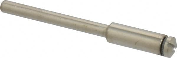 Value Collection - 1/8" Shank No. 3 Abrasive Point Mandrel - 1-3/4" Length, 1/16" Hole Compatibility, for Small Wheels - Exact Tooling