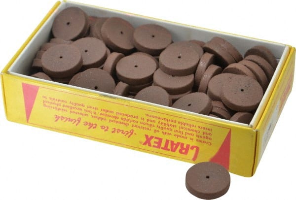 Cratex - 1" Diam x 1/16" Hole x 3/16" Thick, Surface Grinding Wheel - Silicon Carbide, Fine Grade, 25,000 Max RPM, Rubber Bond, No Recess - Exact Tooling