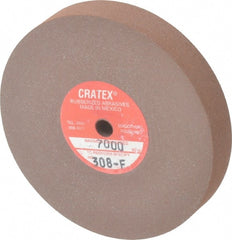 Cratex - 3" Diam x 1/4" Hole x 1/2" Thick, Surface Grinding Wheel - Silicon Carbide, Fine Grade, 7,000 Max RPM, Rubber Bond, No Recess - Exact Tooling