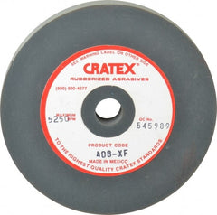 Cratex - 4" Diam x 1/2" Hole x 1/2" Thick, Surface Grinding Wheel - Silicon Carbide, Extra Fine Grade, 5,250 Max RPM, Rubber Bond, No Recess - Exact Tooling