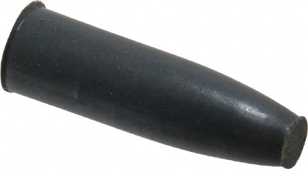 Cratex - 9/32" Max Diam x 1" Long, Cone, Rubberized Point - Very Fine Grade, Silicon Carbide, 1/16" Arbor Hole, Unmounted - Exact Tooling