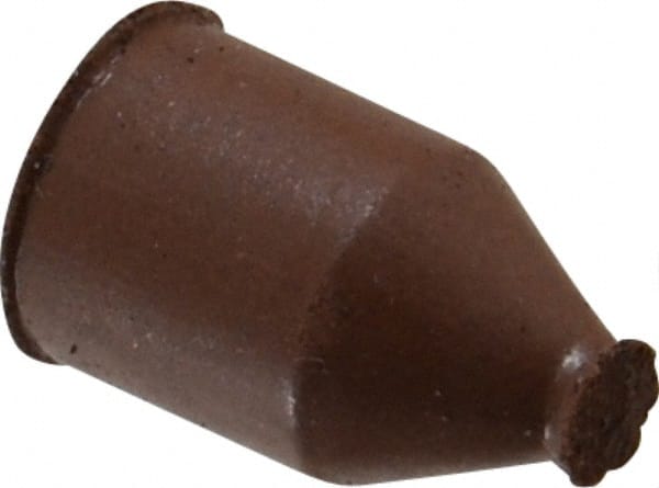 Cratex - 3/8" Max Diam x 5/8" Long, Cone, Rubberized Point - Fine Grade, Silicon Carbide, 1/16" Arbor Hole, Unmounted - Exact Tooling