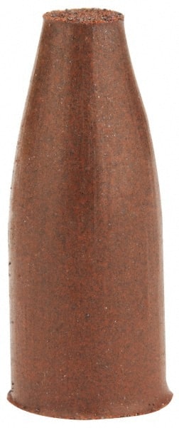 Cratex - 3/8" Max Diam x 1" Long, Cone, Rubberized Point - Fine Grade, Silicon Carbide, 1/8" Arbor Hole, Unmounted - Exact Tooling