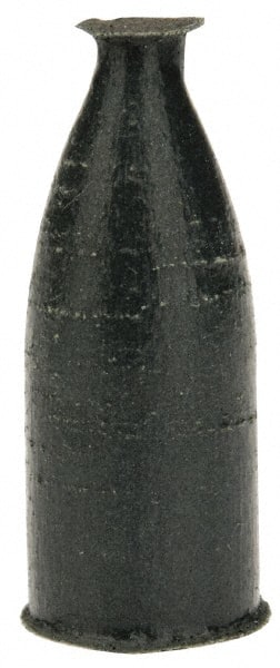 Cratex - 3/8" Max Diam x 1" Long, Cone, Rubberized Point - Very Fine Grade, Silicon Carbide, 1/8" Arbor Hole, Unmounted - Exact Tooling
