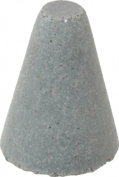 Cratex - 5/8" Max Diam x 7/8" Long, Taper, Rubberized Point - Coarse Grade, Silicon Carbide, 1/8" Arbor Hole, Unmounted - Exact Tooling