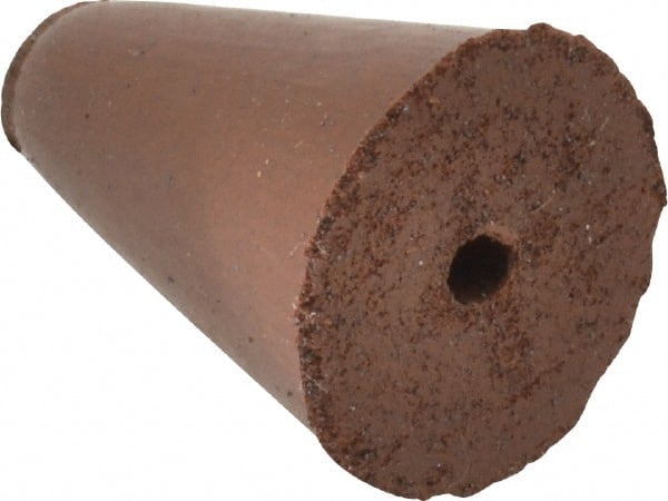 Cratex - 5/8" Max Diam x 7/8" Long, Taper, Rubberized Point - Fine Grade, Silicon Carbide, 1/8" Arbor Hole, Unmounted - Exact Tooling