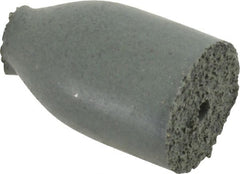 Cratex - 1/2" Max Diam x 7/8" Long, Cone, Rubberized Point - Coarse Grade, Silicon Carbide, 1/8" Arbor Hole, Unmounted - Exact Tooling