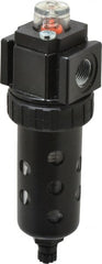 Parker - 3/8" Port, 34 CFM Coalescing Filter - Polycarbonate Bowl, Manual Drain, Modular Connection, 150 Max psi - Exact Tooling