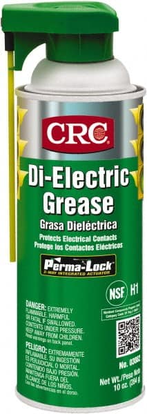 CRC - 16 oz Aerosol Silicone General Purpose Grease - Opaque White, Food Grade, 400°F Max Temp, NLGIG 2, - Exact Tooling
