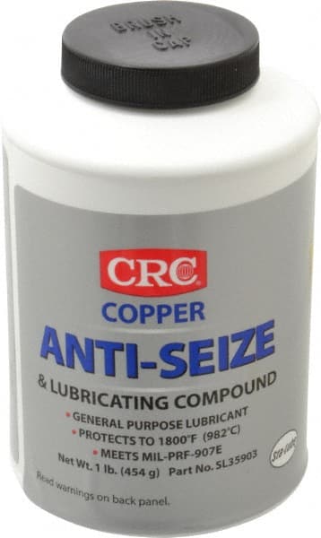 CRC - 16 oz Bottle General Purpose Anti-Seize Lubricant - Copper, -95 to 1,800°F, Bronze, Water Resistant - Exact Tooling