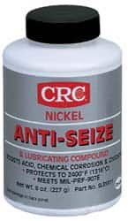CRC - 8 oz Bottle High Temperature Anti-Seize Lubricant - Nickel, -95 to 2,400°F, Gray, Water Resistant - Exact Tooling
