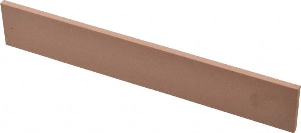 Made in USA - 220 Grit Aluminum Oxide Rectangular Polishing Stone - Very Fine Grade, 1" Wide x 6" Long x 1/8" Thick - Exact Tooling