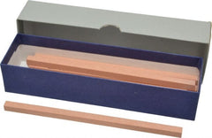 Value Collection - 180 Grit Aluminum Oxide Square Polishing Stone - Very Fine Grade, 1/4" Wide x 6" Long x 1/4" Thick - Exact Tooling