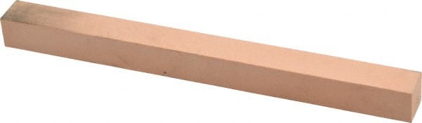 Made in USA - 400 Grit Aluminum Oxide Square Polishing Stone - Super Fine Grade, 1/2" Wide x 6" Long x 1/2" Thick - Exact Tooling