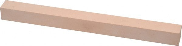 Made in USA - 600 Grit Aluminum Oxide Square Polishing Stone - Super Fine Grade, 1/2" Wide x 6" Long x 1/2" Thick - Exact Tooling