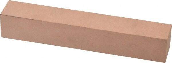Made in USA - 320 Grit Aluminum Oxide Square Polishing Stone - Extra Fine Grade, 1" Wide x 6" Long x 1" Thick - Exact Tooling
