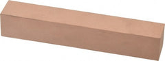 Made in USA - 320 Grit Aluminum Oxide Square Polishing Stone - Extra Fine Grade, 1" Wide x 6" Long x 1" Thick - Exact Tooling