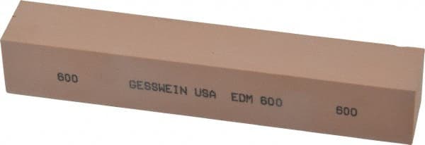 Made in USA - 600 Grit Aluminum Oxide Square Polishing Stone - Super Fine Grade, 1" Wide x 6" Long x 1" Thick - Exact Tooling