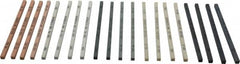 Value Collection - 20 Piece Aluminum Oxide & Silicon Carbide Polishing Stone Kit - Very Fine, Extra Fine & Super Fine - Exact Tooling