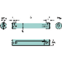 CXS-A22-06-06 Cylindrical Shank With Flat To CoroTurn® XS Double-Ended Adaptor - Exact Tooling