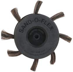 Merit Abrasives - 10 Piece Flap Wheel Kit - 6" Diam, 80 Grit, Medium Grade, 8 Brushes with 1" Wide Abrasive Strips - Exact Tooling