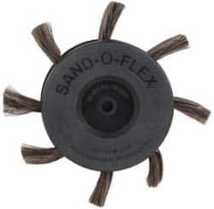 Merit Abrasives - 10 Piece Flap Wheel Kit - 6" Diam, 80 Grit, Medium Grade, 8 Brushes with 1" Wide Abrasive Strips - Exact Tooling